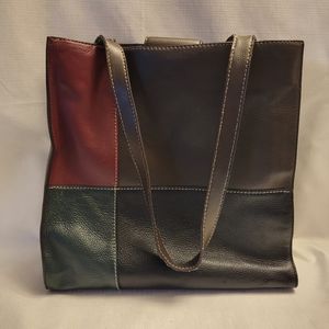 The Sak Original - Leather - Red/Olive Green/Brown/Black Small Tote/Shoulder Bag